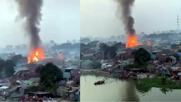 কড়াইল বস্তিতে আগুন, নিয়ন্ত্রণে ১১ ইউনিট