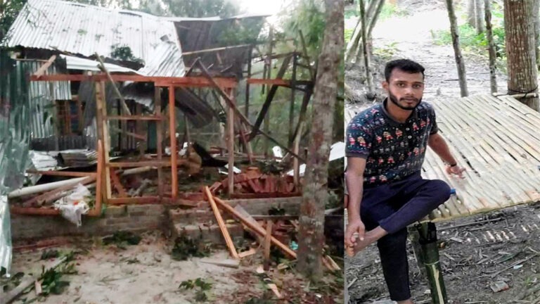 শরীয়তপুরে বোমা বিস্ফোরণে উড়ে গেল বসতঘর, যুবক নিহত