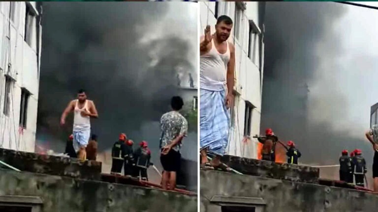 রাজধানীতে ফার্নিচারের গোডাউনে আগুন