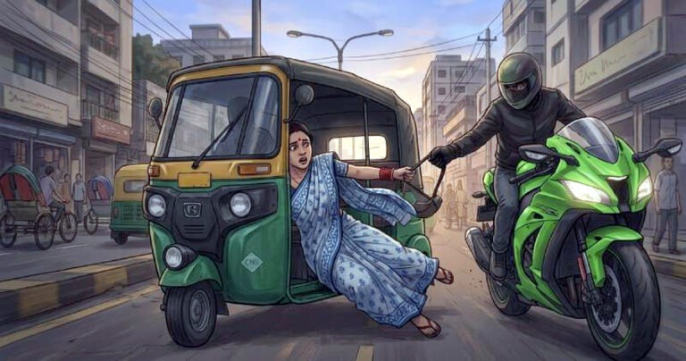 ছিনতাইকারীর টানে চলন্ত সিএনজি থেকে পড়ে গৃহবধূর মৃত্যু